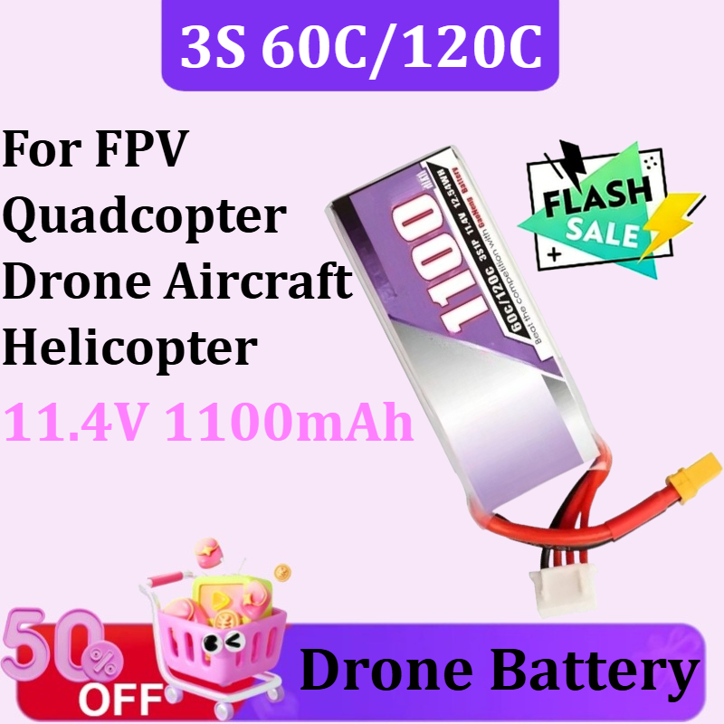 3S 1100mAh 60C/120C 11.4V Lipo - Drone Battery 3S review and price